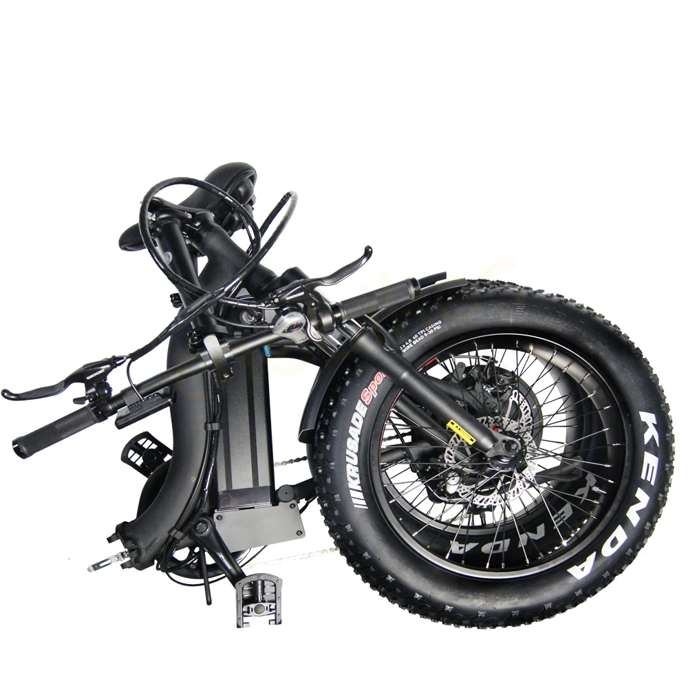 E Bicycle 750 Watt 20 Inch Fat Tire Ladies Folding Electric Bike With Lithium Battery and Pedal Assist System