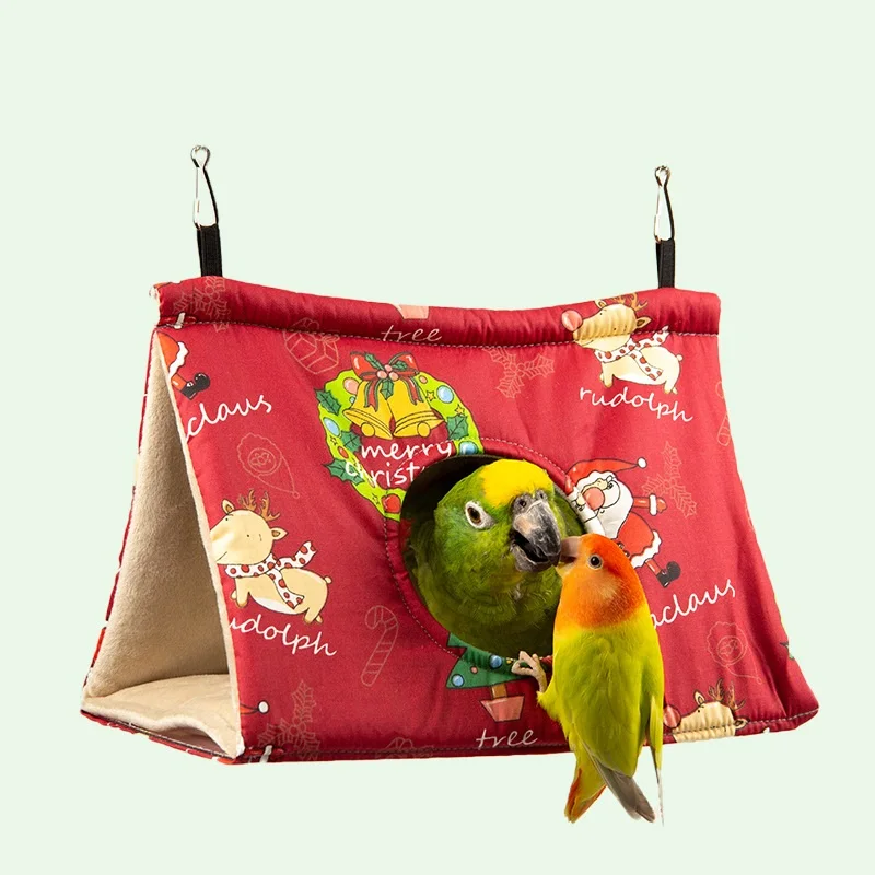 Hot Selling Soft Warm Cotton Hanging bird tent Swing triangle nest house with station stick hammock