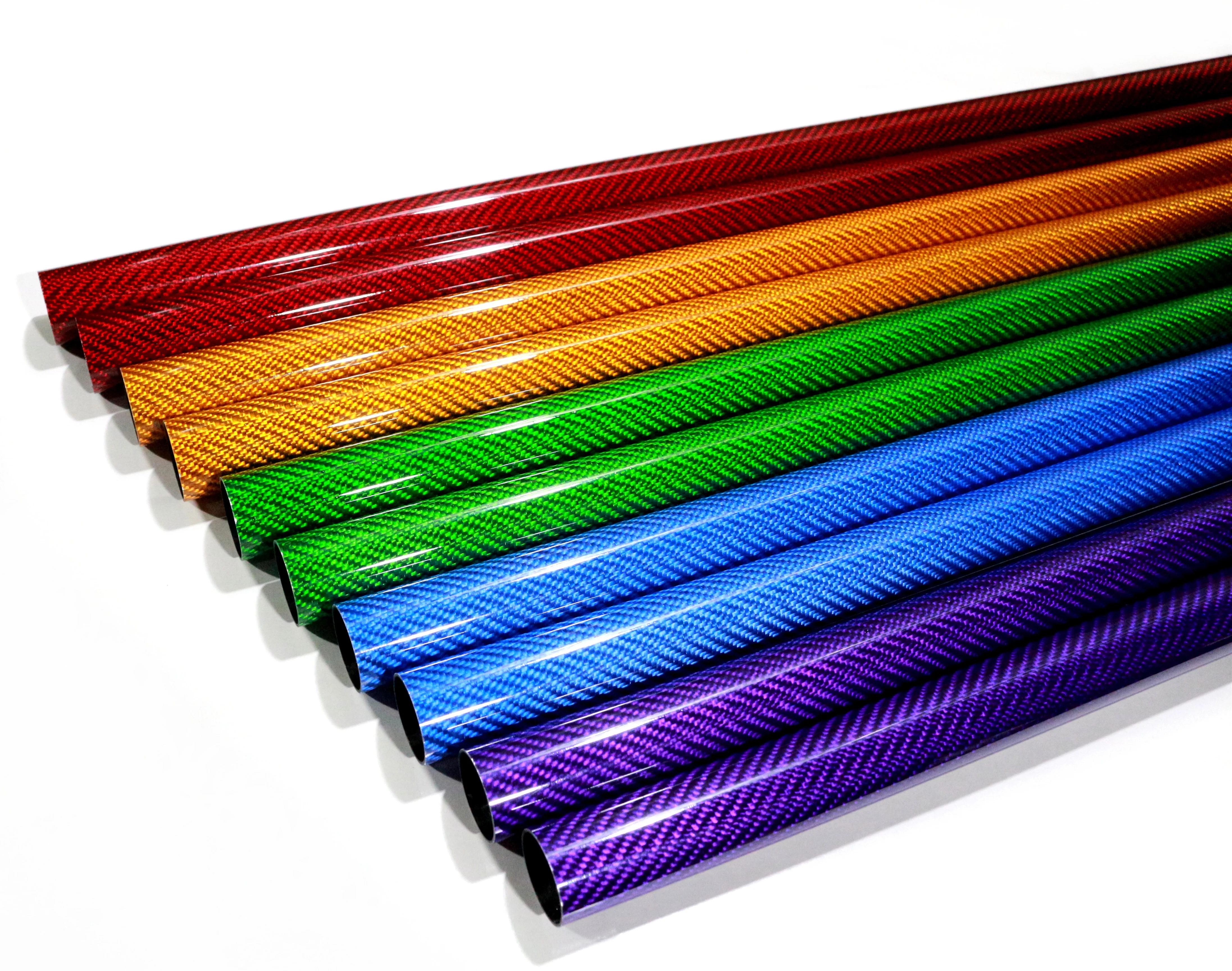 3K саржевая простая Узорчатая обернутая в рулоне трубка из углеродного волокна 10 мм 20 мм 30 мм 40 мм