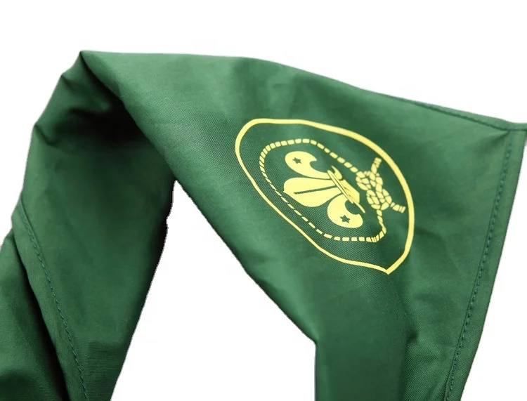 Custom woven T/C fabric scouts neckerchief souct scarf for boys and girls