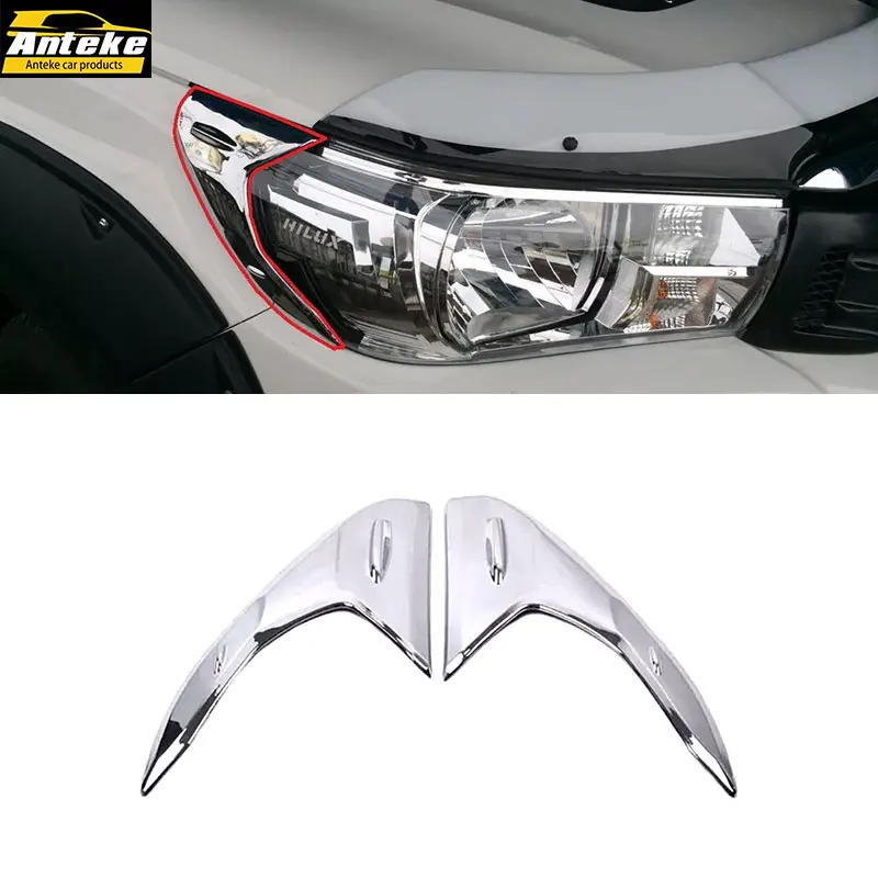 Автомобильный ABS карбоновый хром аксессуары для экстерьера OEM Toyota Hliux фары бровей