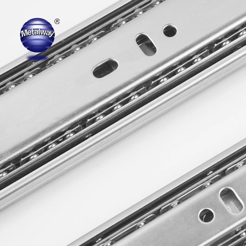 Heavy duty 35/42/45mm width 3 fold full extension Blue Zinc Plated Ball Bearing Drawer Slide for Furniture drawer