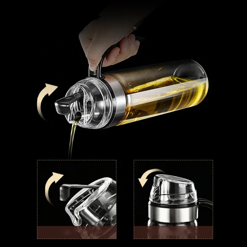 High End Wholesale 550ml 650ml Oil & Vinegar Soy Sauce Bottle Glass Kitchen Olive Oil Bottle