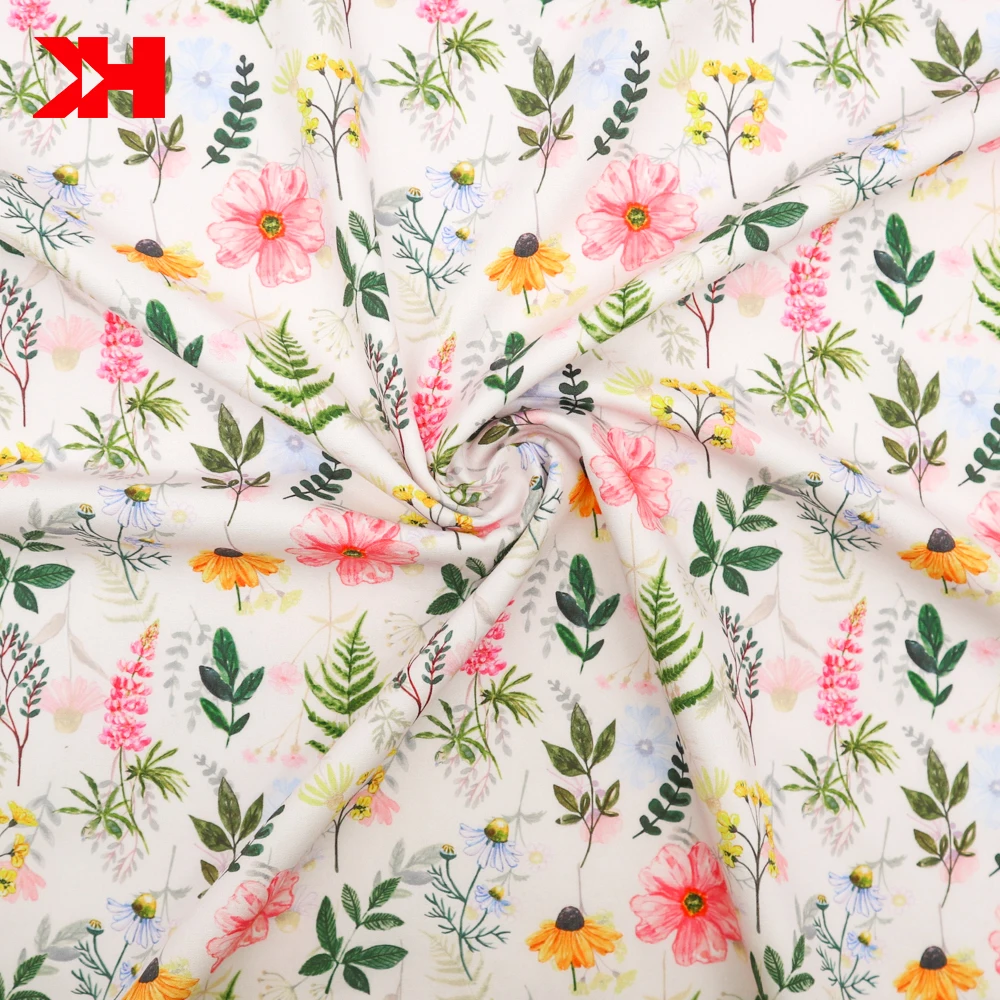 Chinese soft  flower printed cotton poplin fabric for  cloth