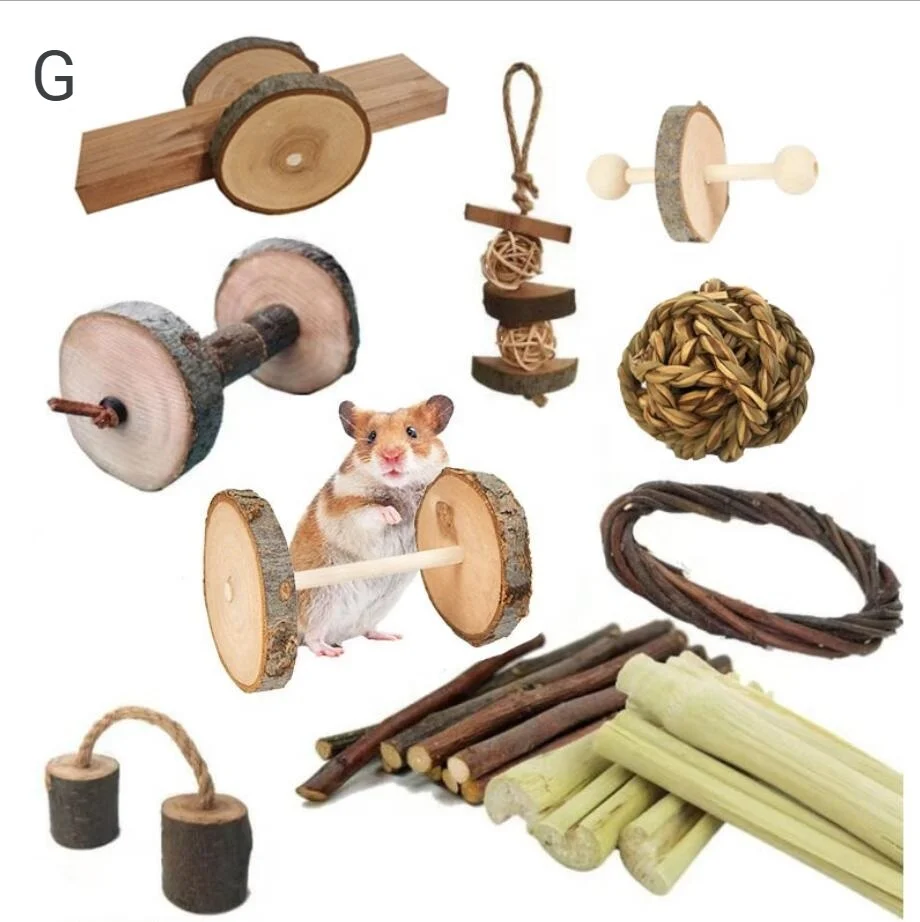 Pet Products New Hamster Chew Toys Natural Wooden Pine Guinea Pigs Rats Chinchillas Accessories Exercise Birds Bunny Rabbi