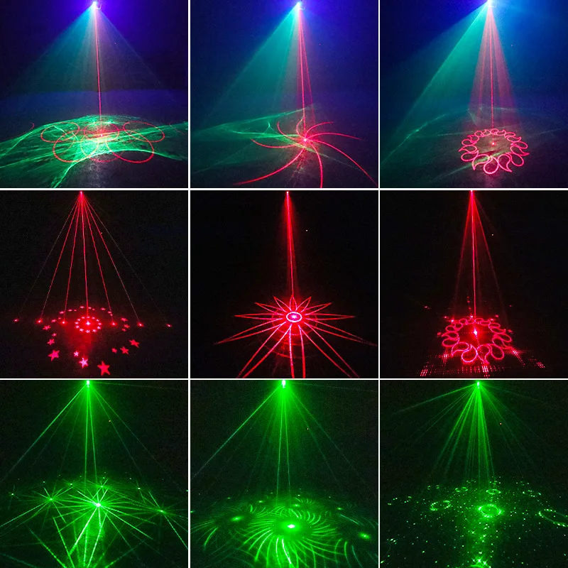 New laser lights stage KTV flash sound control disco parties Christmas beam projector light atmosphere lights