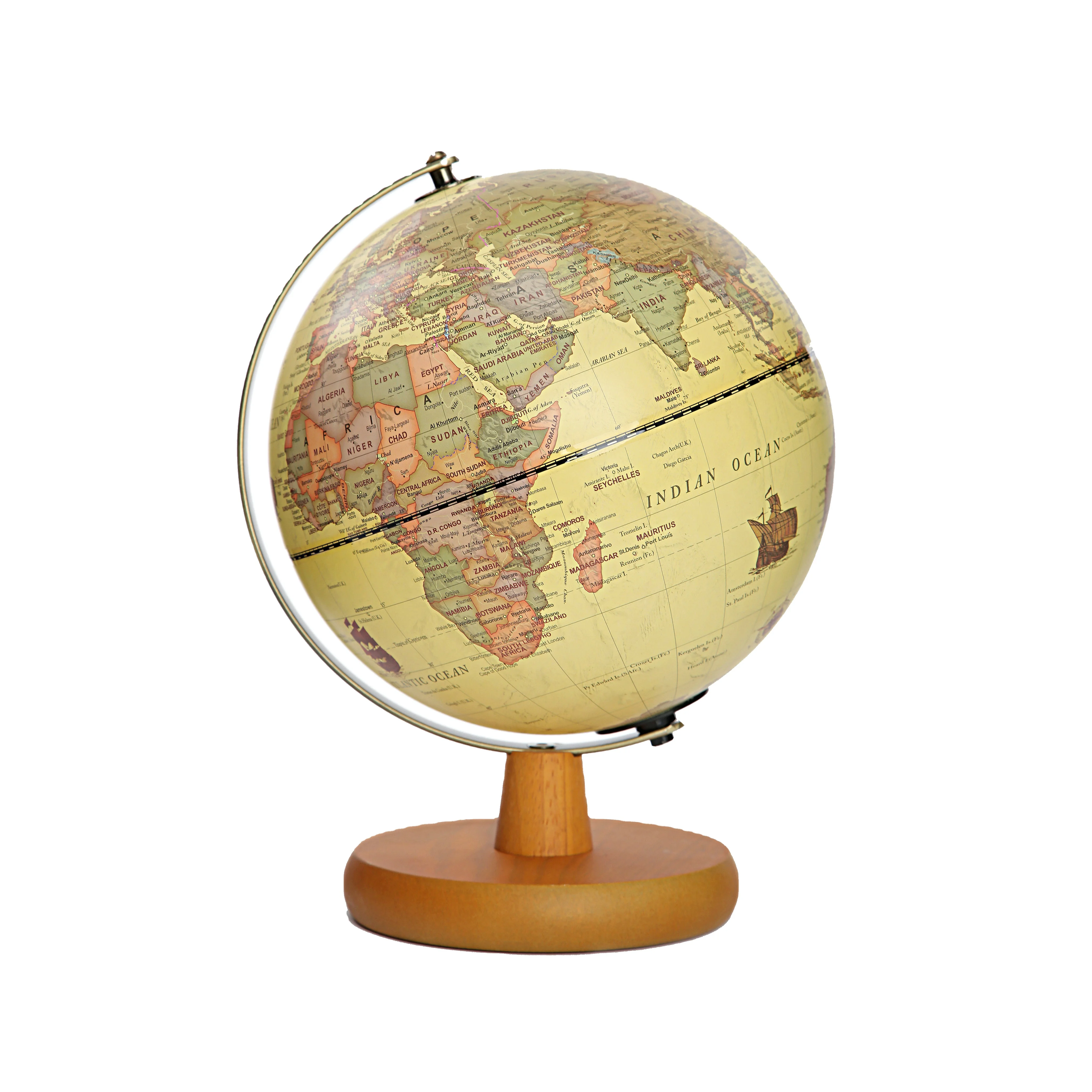 2024 Factory Direct New Selling globe Antique Globe With Lamp The World Earth Mova globe For Home Decoration