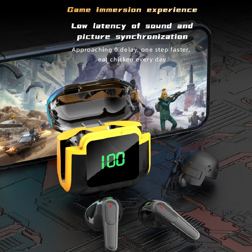 wholesale in stock stereo 200Mah true tws earbud wireless mini 9D bass led display earbuds y90 earphone