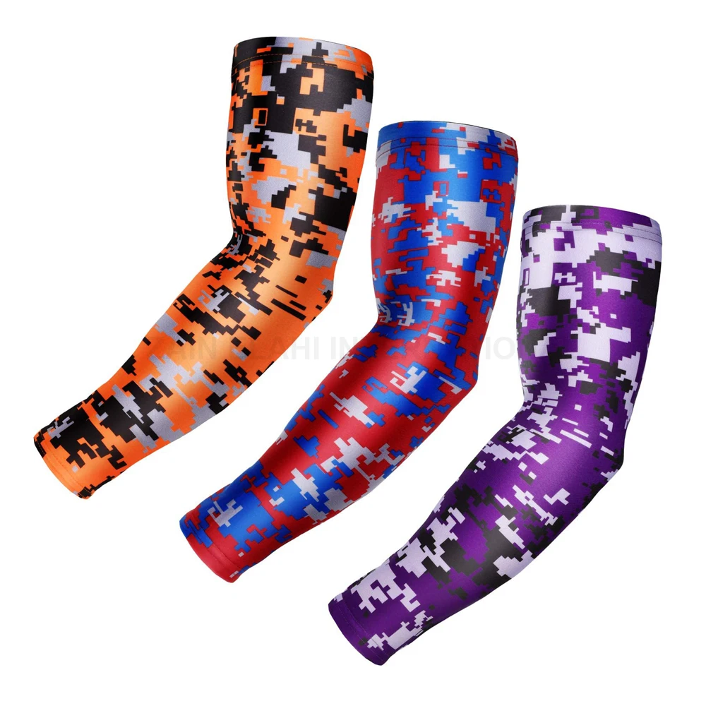 2024 Sublimated Compression Cycling Arm Sleeves Team Basketball Wholesale Protection Elastic Arm Sleeve For Outdoor Sports