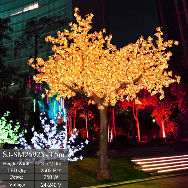 Outdoor Holiday Event Wedding Decoration Christmas Lights Artificial Garden Lights Luminous Autumn Lighted Maple Tree