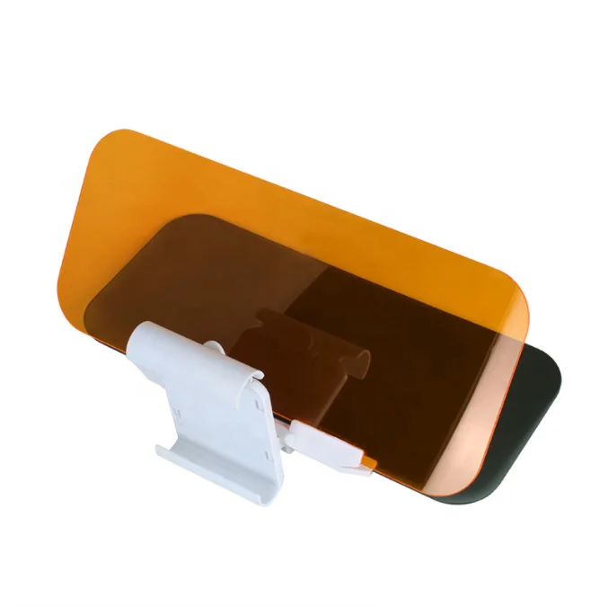 2 in 1 Car Sun Visor HD Anti Sunlight Dazzling Day Night Anti Glare Vision Driving Mirror UV Fold Flip Down Clear View