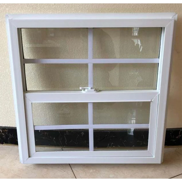 UPVC windows single hung double hung windows with grill design and mosquito net
