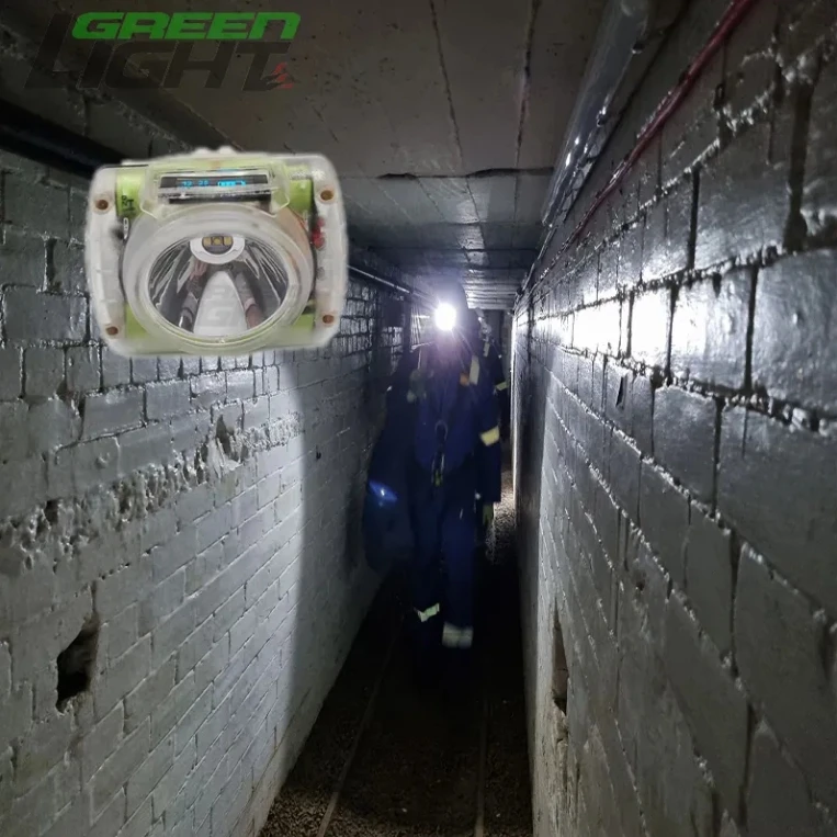 18000LUX Wireless Miner Cap Lamp 7000mAh Cordless Mine Headlamp USB Rechargeable Miners Hard Hat Light with OLED Display