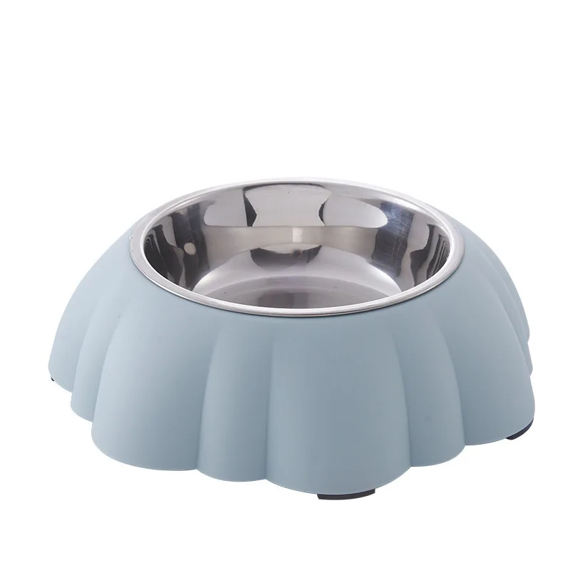 New Pet Supplies Cross -border Food Bowl Pumpkin Shaped Creative Cat Bowl Stainless Steel Dog Feeder