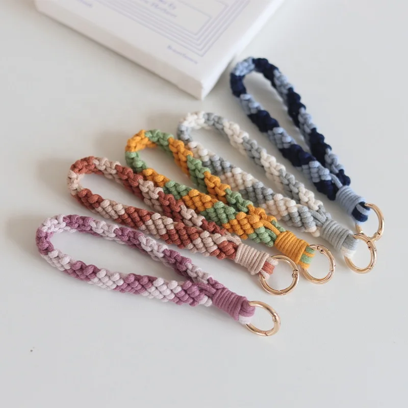 moyamiya Handmade macaram cotton cord elegant eco-friendly gift bag hang car hangs accessories keychains