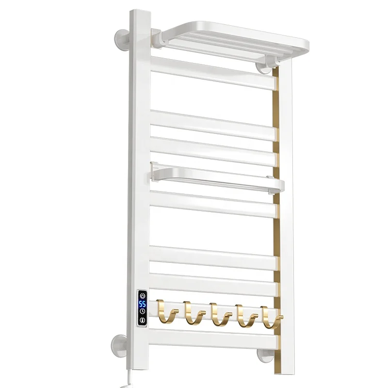 Energy Saving Non-Punching Smart Wall Mounted Warmer Heated Drying Rack Bathroom Heating Rail Electric Radiator Towel Dryer