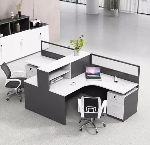 Low price wholesale study table independent work study game table furniture staff desk L -shaped office desk