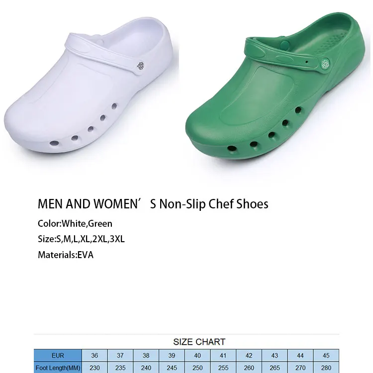 Hot Sale Anti-slip Kitchen High Quality Eva Medical Working Clogs Doctor Shoes Oil Water Resistant Safety