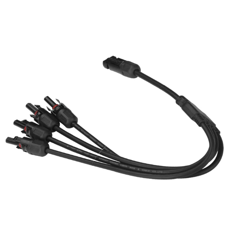 IP67 Solar cable parallel connector 4 to 1 Y branch PV connector for solar system