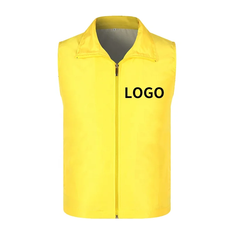 
Wholesale men and women volunteer advertising armor supermarket vest workwear custom volunteer safety vest custom print logo 
