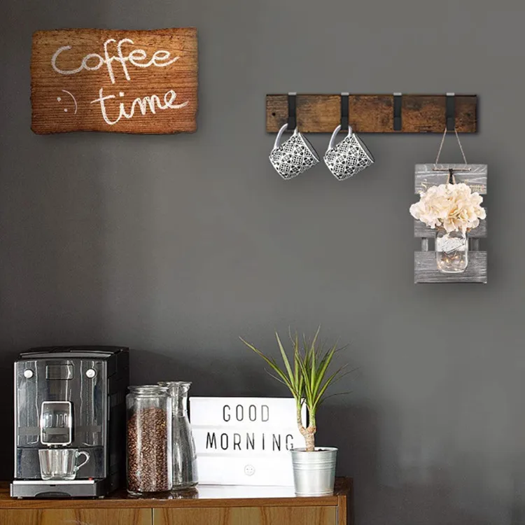 
Custom retro minimalist bathroom bedroom kitchen entrance wall hanging coat rack 