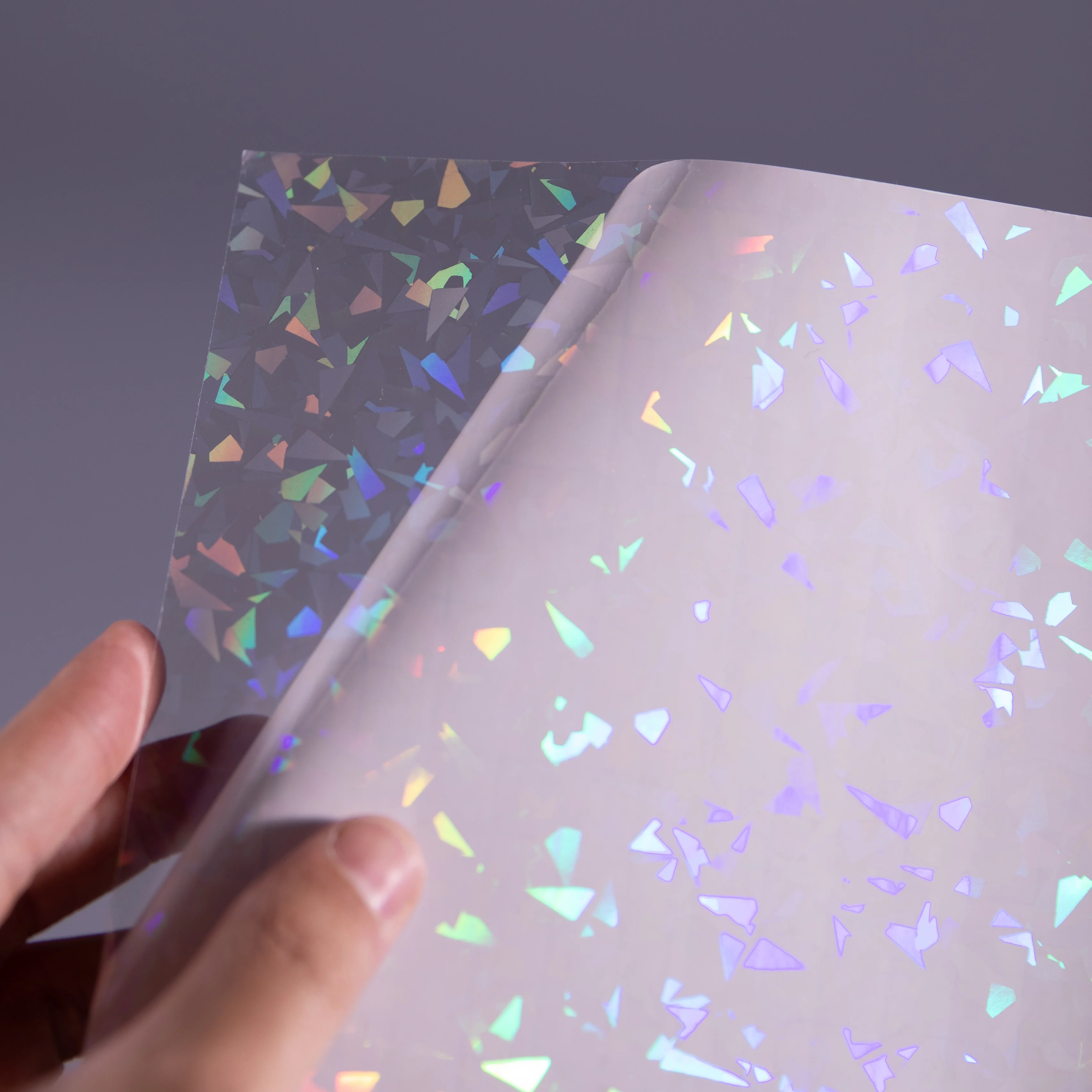 Flexography A4 Sheet Bopp Pvc Laminate Lamination Overlay Film holographic-film Transparent Holographic Cold Lamination Film