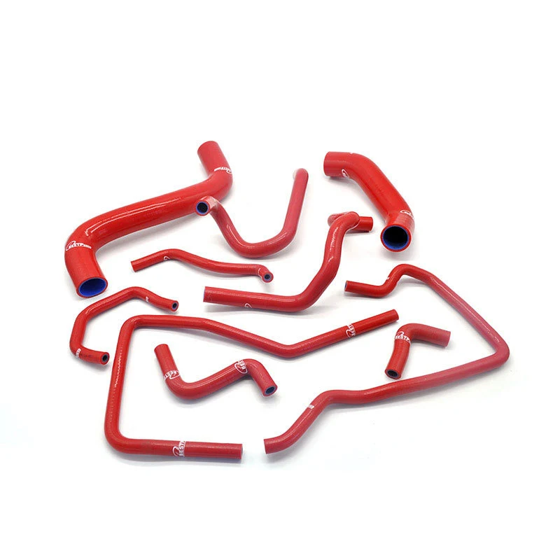 Silicone Radiator Coolant Hose Kit for Subaru Impreza ver10 GRB GRF STI WRX Silicone Radiator Hose Kit Red