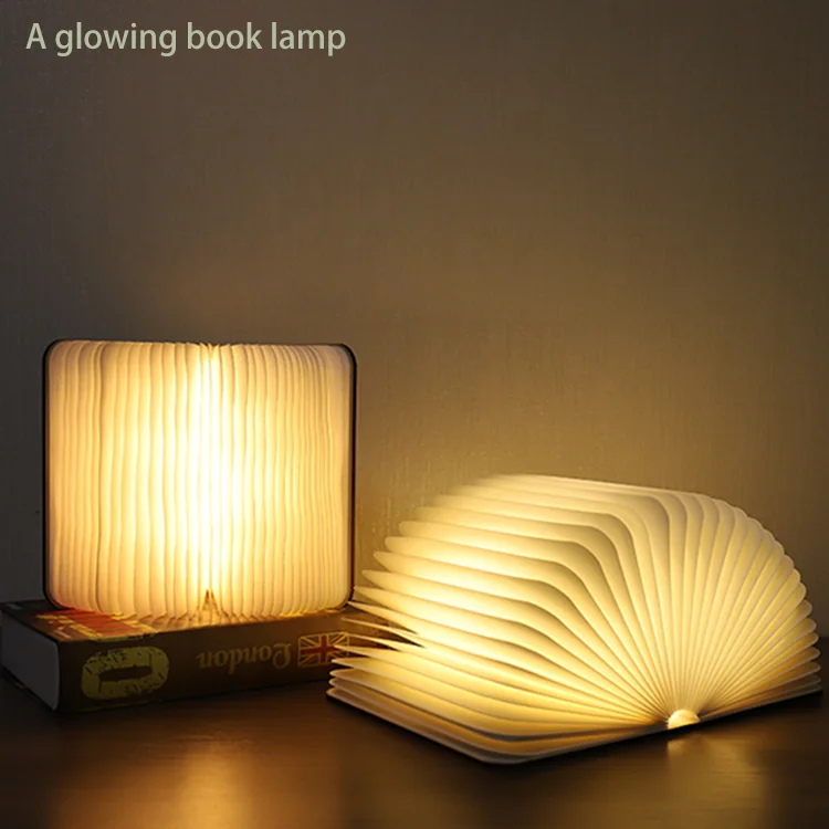 
Amazon 2021 best-selling Factory ODM OEM Supply LumioLED folding book lamp book shape lamp USB night light decoration gift 