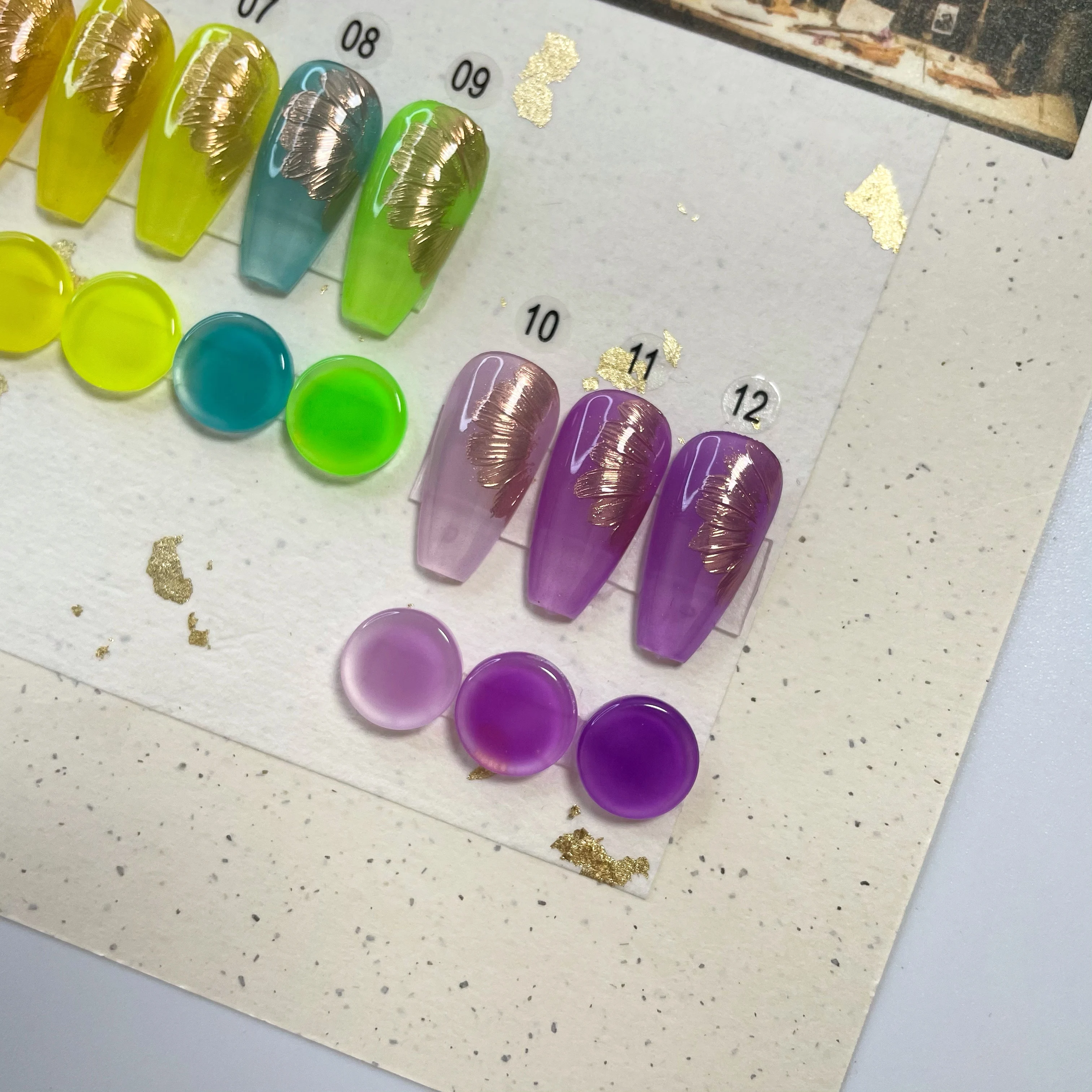 OEM fashion neon color nail art painting luminous glow in dark glitter gel nail polish various bottled capacity