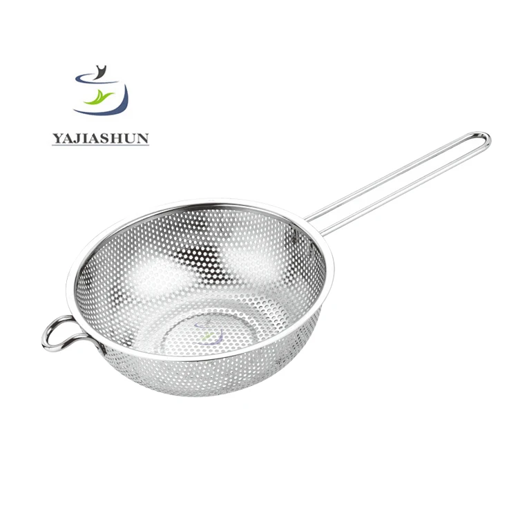 Cheap price metal colander kitchen accessories rolling inox colander strainer