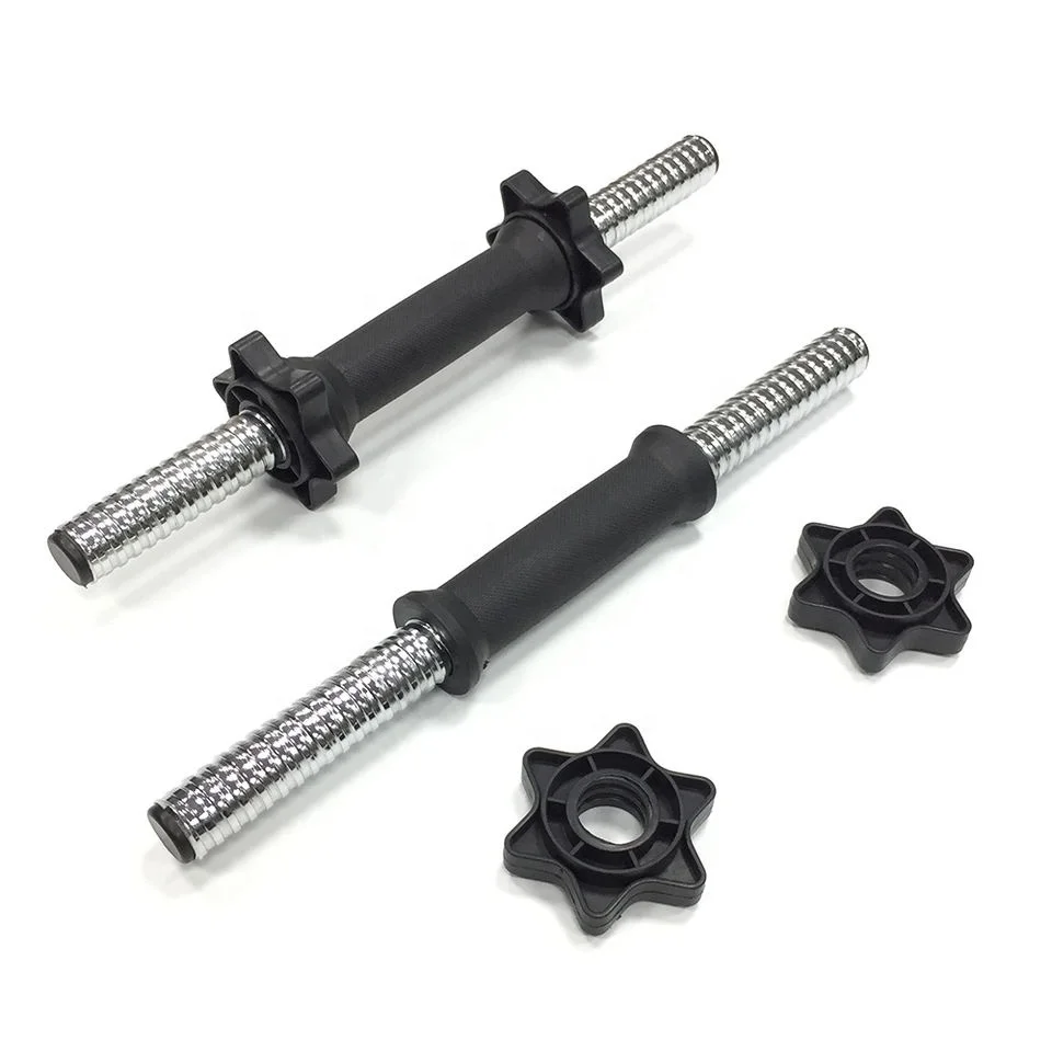 High Quality Cheap Chrome Threaded Hollow Dumbbell Bar With Rubber Grip