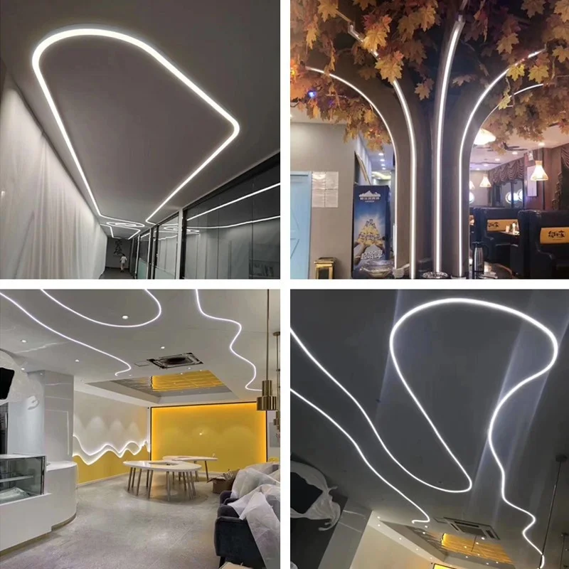 LED silicone strip embedded line light casing outdoor waterproof 24v home decoration shop commercial flexible soft strip light