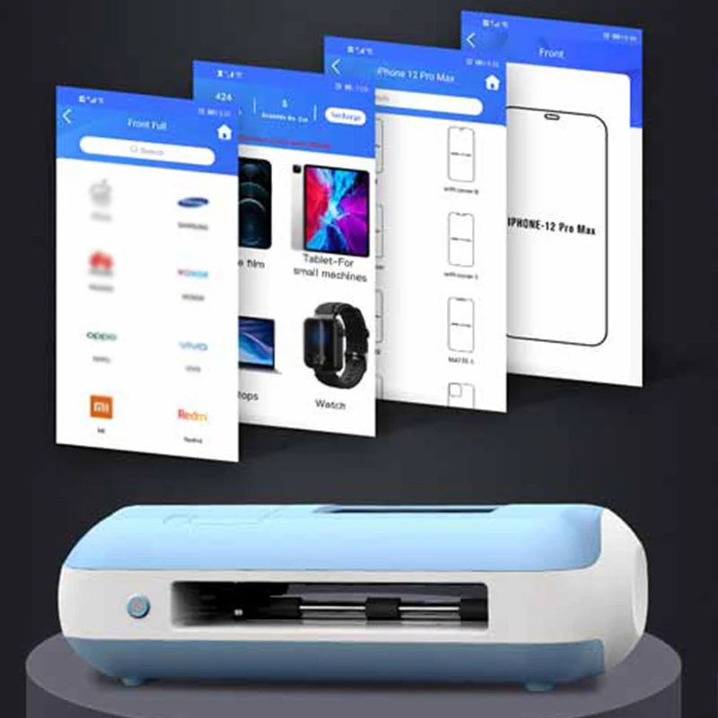 VIMSHI Mini Cutting Plotter Tempered Glass Screen Protector Cut Times Code Laser Cutting Machine Mobile Screen Protector Cutter