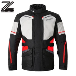 Customized New Design Waterproof Adventure Motorcycle Riding Suit Gray Red Protection Motocross Armor Jackets For Men