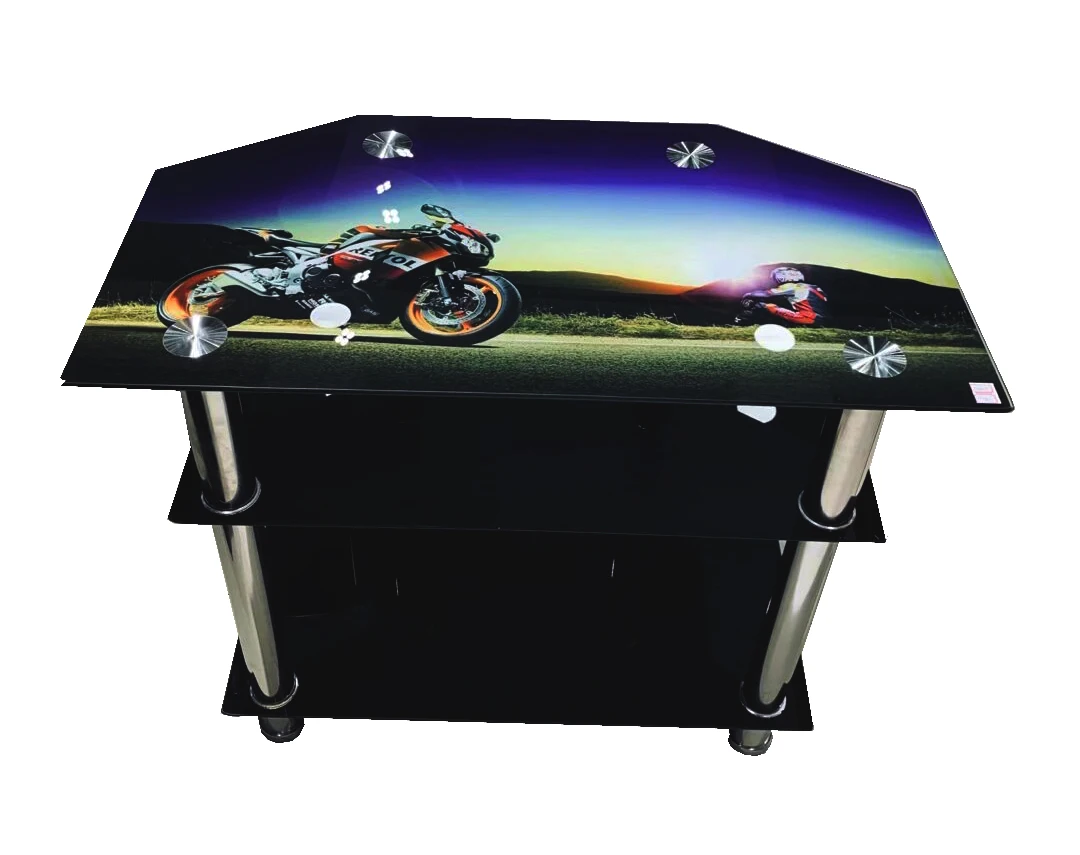 Popular Wholesale TV Stand Black Multi-function Tempered Glass TV Stand TV Table Furniture