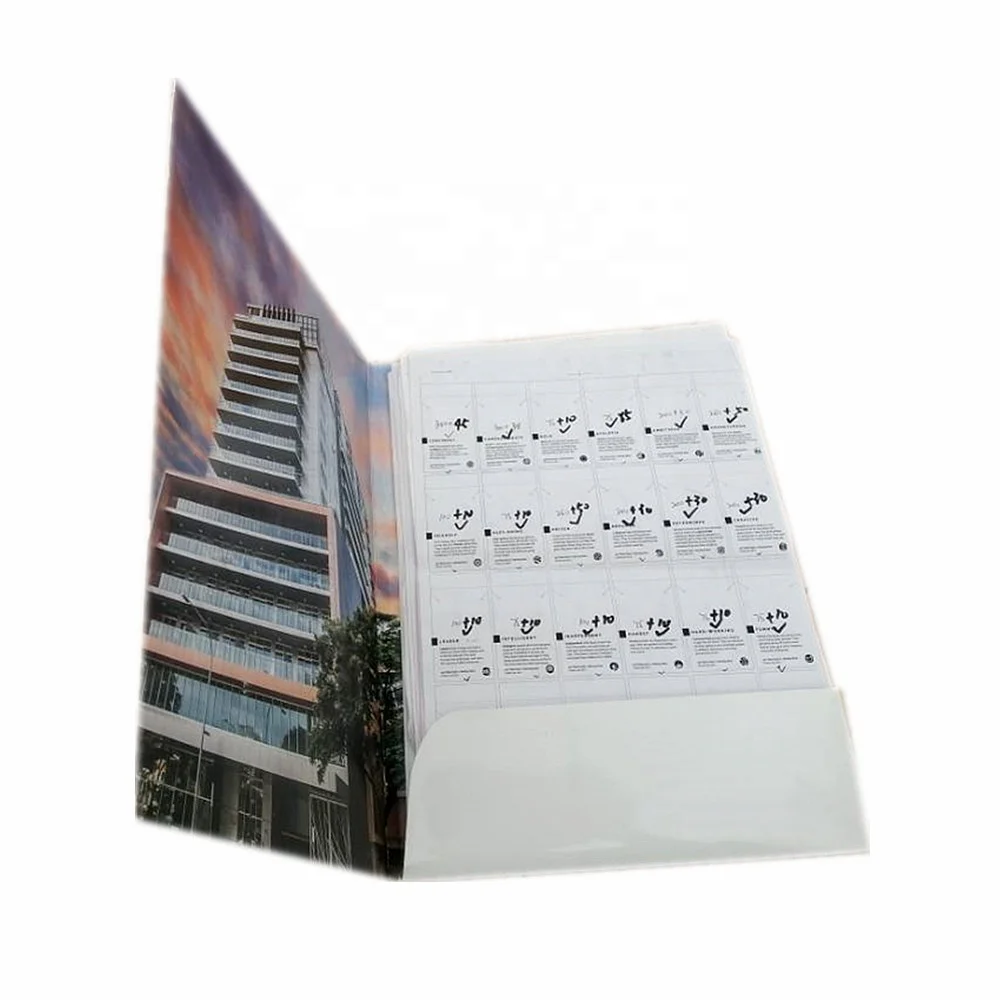 Luxury customized A4 Size Office School Use Custom Two Pockets Document Paper File Folder
