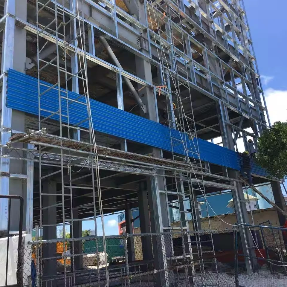 Prefab high rise multi story steel structure building for industrial workshop warehouse