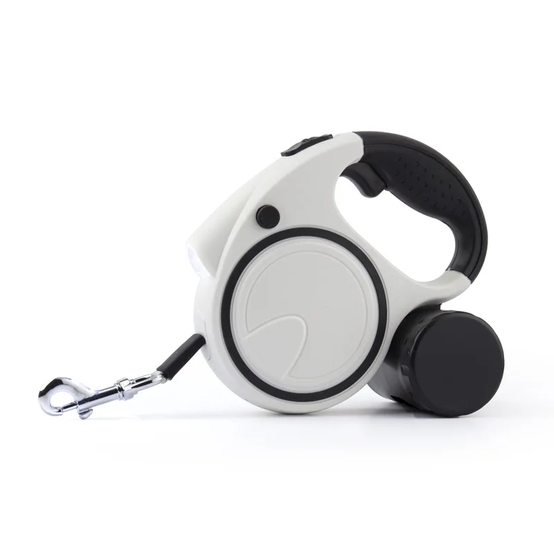 3 in 1 LED Lighting Large Dog Leash With Poop Bag Dispenser Dog Retractable Leash