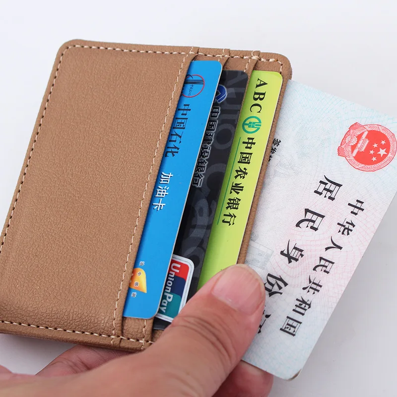 ZXX466 Customize Design Slim Coin Purse Purse ID Credit Card Holder Short PU Leather credit card holder for men