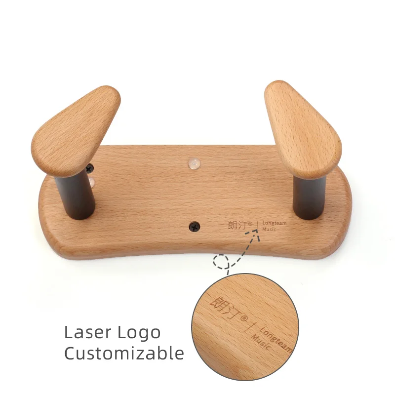 Split Type Solid Beech Wood Ukulele Hange with Hygrometer Wooden Violin Guitar Hanger Guitar Wall Stand Mount Bracket Holder