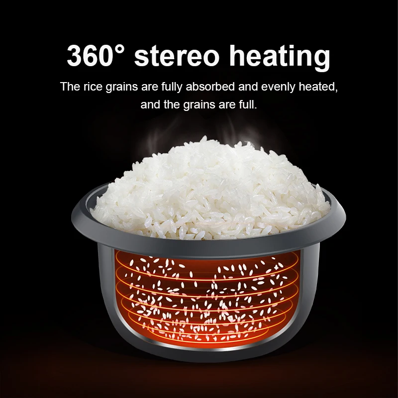 0.5L 0.8L 1L 1.2L 1.8L 2.5L uncooked One Touch control Auto Keep Warm 1250W high power Rice Cooker with Food Steamer
