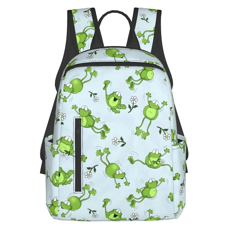 Heopono Cartoon Frog Backpack Schoolbag Laptop Backpack Daypack Travel Outdoor Picnic Kid Child Student Girl Boy Bags School