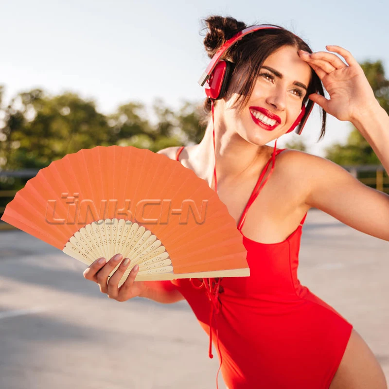 100% natural quality bamboo fans mexican fabric hand fans