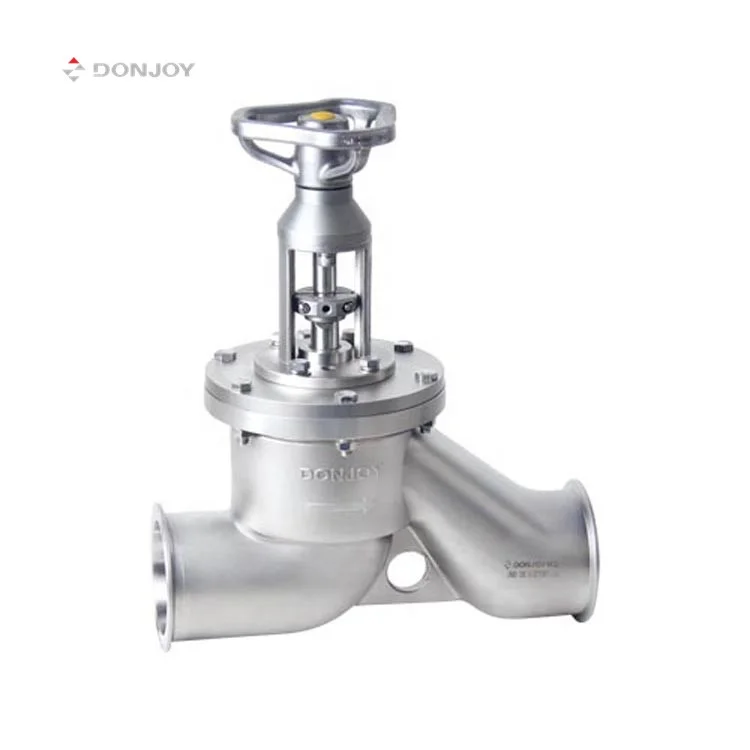 DONJOY sanitary shut off valve  PTFE steam globe type valve ss316l manual pneumatic shutoff valve  factory price