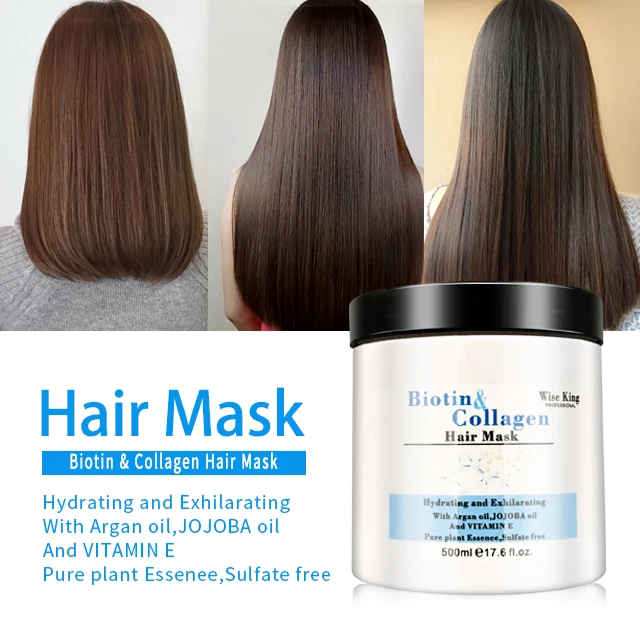 
Natural Biotin keratin steam hair mask with argan oil for anti hair loss protect hair growth 