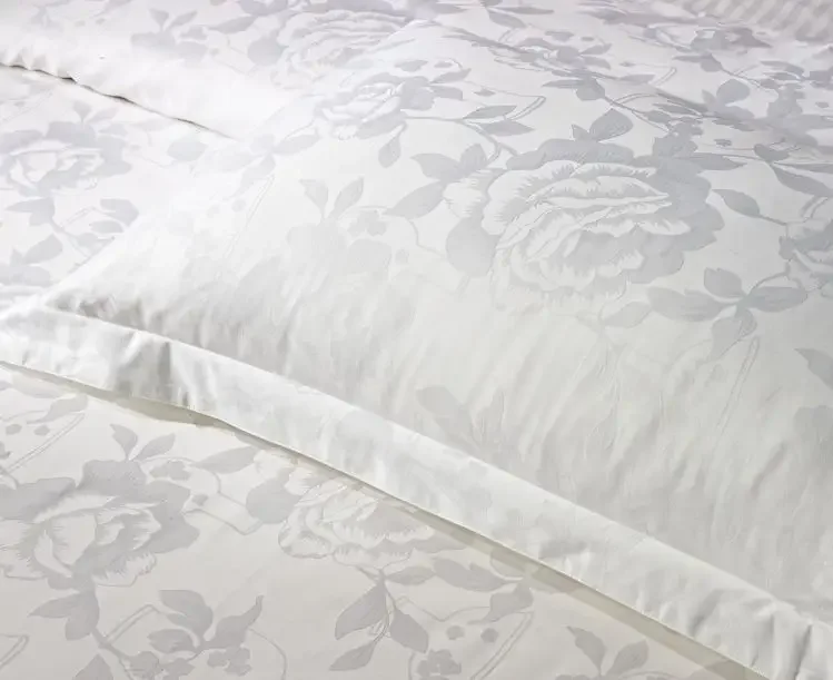 2024 toyobo fabric 100% polyester brushed pd embossed white color with stripe 90GSM hotel bed sheet fabric