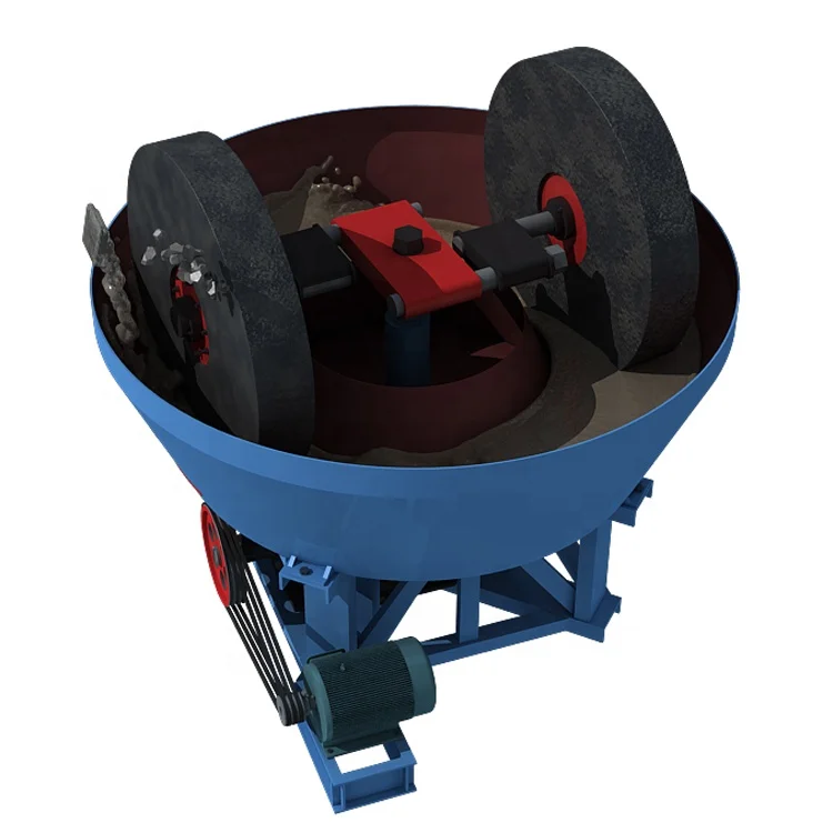 Factory Price Direct Sale Mine Extract Gold Purify Double Wheel Grinding Mine Machine