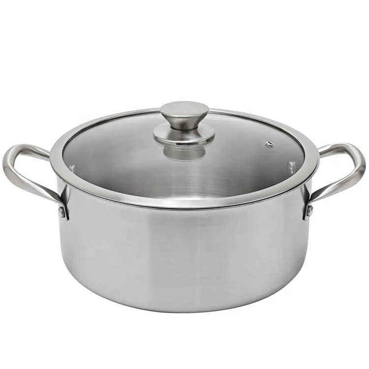 3Ply casseroles stainless steel 304 saucepan induction stockpot for Home Kitchen Cooking