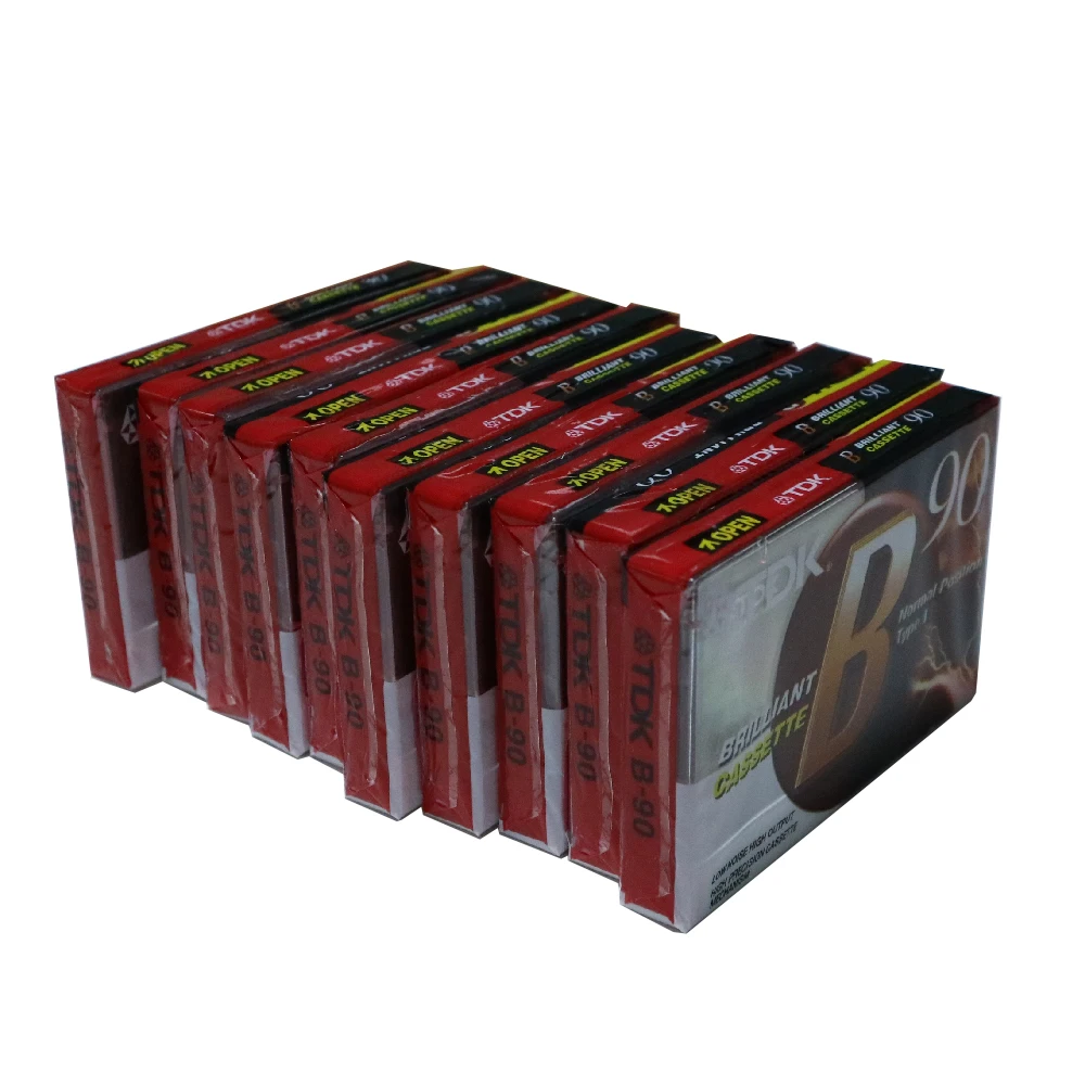 60 minutes TDK audio cassette tape color box packaging 10pcs per box