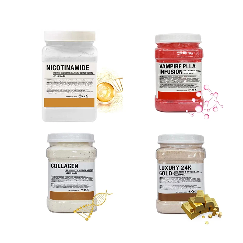 Hot Selling  650g Diy Spa Facial Jelly Mask Rose Fruit Mask Powder Rubber Mask Powder Jelly Face Maskss Beauty